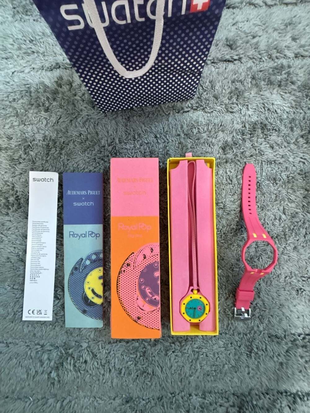 Swatch x Audemars Piguet Royal Pop Savonette OTG Roz Bioceramic Pocket Watch